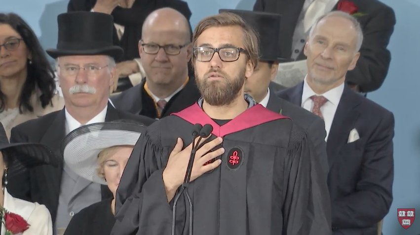 The Graduate English Address, How to Be Bewildered at Harvard, is given by Walter Smelt III #Harvard17 https://t.co/NyrYSg9WB2 https://t.co/GLRpleVhTN