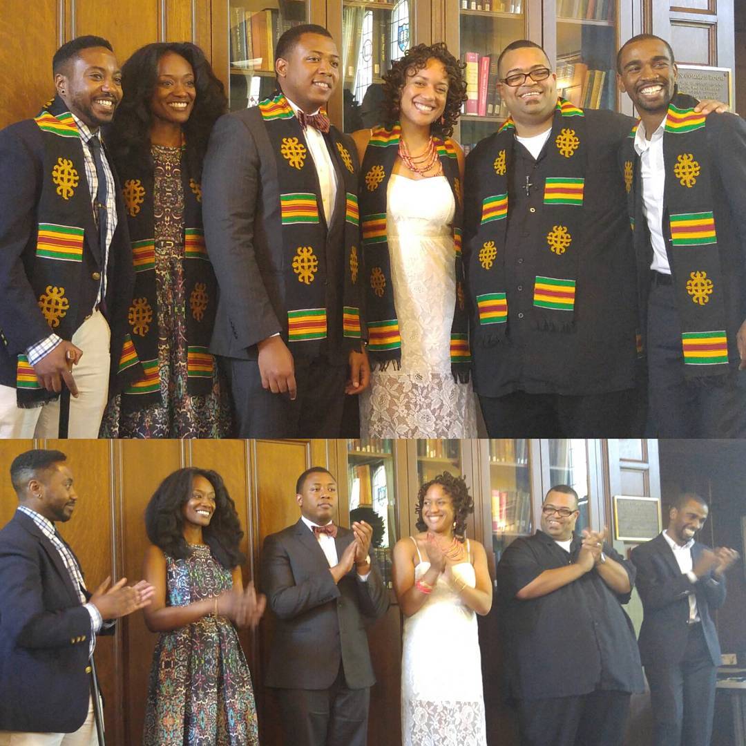 #BlackExcellence #Opulent #Decadent #Harvard #Masters #DivSchool #HDS16 #CONGRATS!! #WeCelebrateYOU 🎉 #YouShine #Overjoyed #SoMoved #Support 😌 #SadToSeeYouGo #HappyToWatchYouLeave #Godspeed!! ? Ps: the Adinkra symbol on HDS's stoles is  FUNTUNFUNEFU-
DENKYEMFUNEFU

A symbol of democracy and unity

The Siamese crocodiles share one stomach, yet they fight over food. This popular symbol is a reminder that infighting and tribalism is harmful to all who engage in it